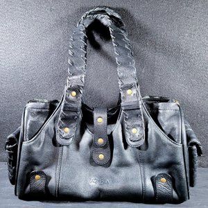 Lachetta black leather purse